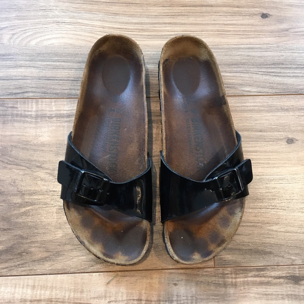 Birkenstock Madrid Black Patent Leather size 7